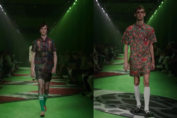 Цветочное изобилие на мужских рубашках с коротким рукавом от Gucci Модные рубашки с коротким рукавом Gucci 2017