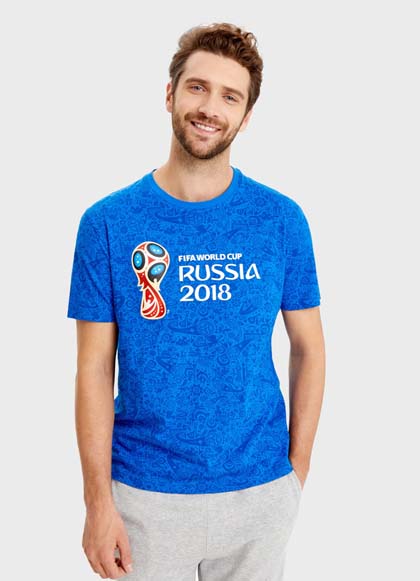 Мужская футболка с принтом FIFA 2018 футболка фифа 2018